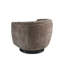 Zanzibar Upholstered Swivel Barrel Chair in Brown
