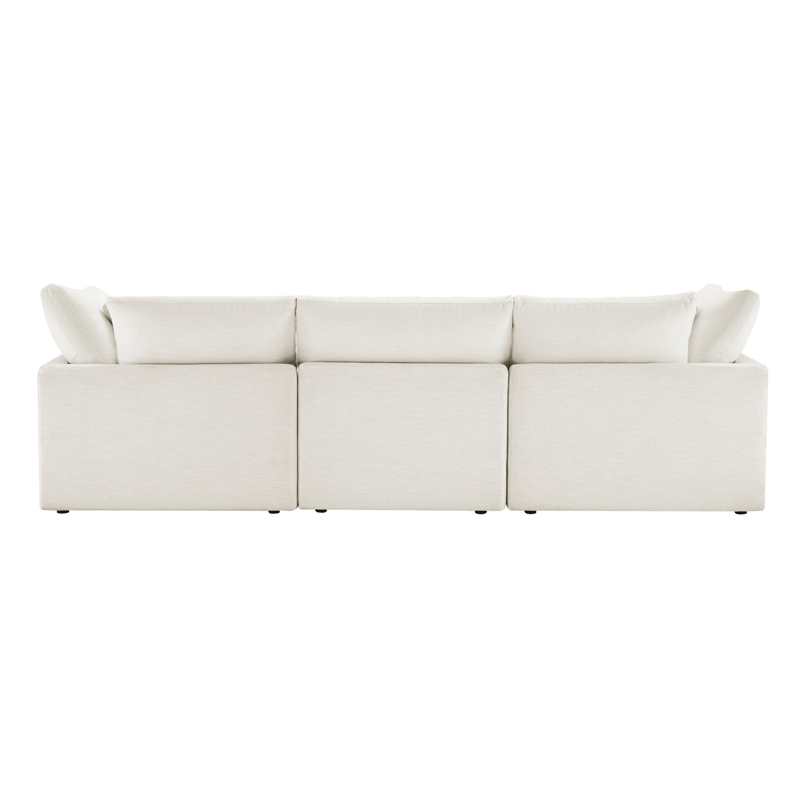 Eliana Modular Upholstered Reversible Chaise L-Sectional, 35'' H x 114'' W x 80'' D
