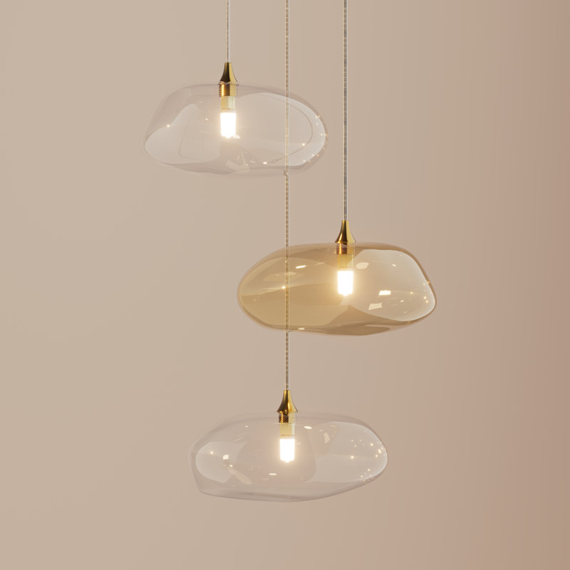 Kloud 3 - Light Pendant, Chrome, 2 Clear, 1 Amber