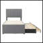 Lit plateforme simple tapissier avec lit gigogne et 3 tiroirs-799899715