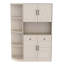 Armoire de vestibule multifonctionnelle gauche-droite avec rangement et 4 crochets-1245340832