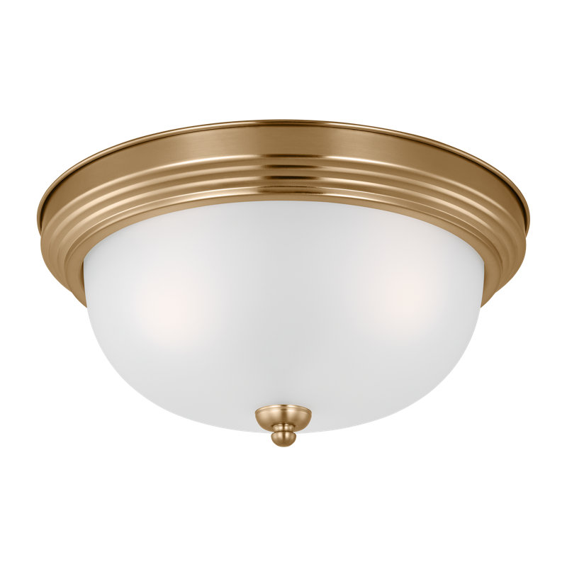 Geary Three Light Ceiling Flush Mount from Generation Lighting , No, Satin Brass