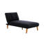 Chaise sans accoudoirs avec tissu en polyfibre et coussin de siège convertible à base de contreplaqué avec pieds en bois massif-94140646-94140647