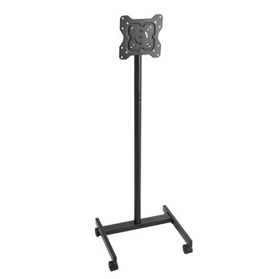 Meuble télé à roulettes, chariot de télévision mobile pour écrans de 17 à 55 pouces, portrait à paysage, meuble télé portable avec roues pouvant supporter jusqu'à 44 lb pour le salon, la chambre à coucher, le bureau, l'extérieur, VESA maximum 200 x 200 mm