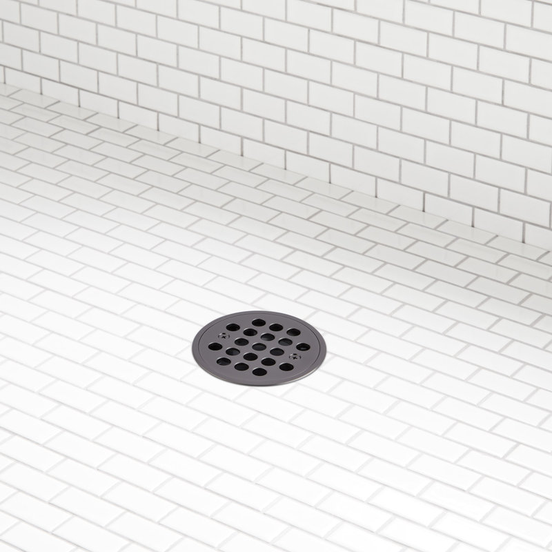 Menlo Round Shower Drain - Gunmetal, Gunmetal
