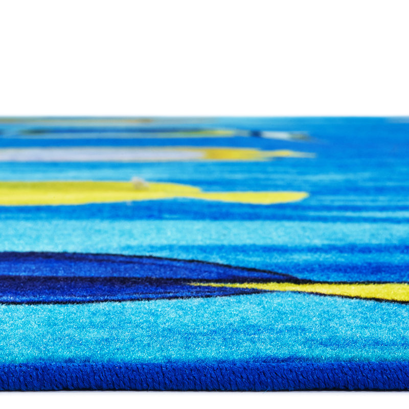 Tapis bleu / vert, Rectangle 6 pi x 9 pi