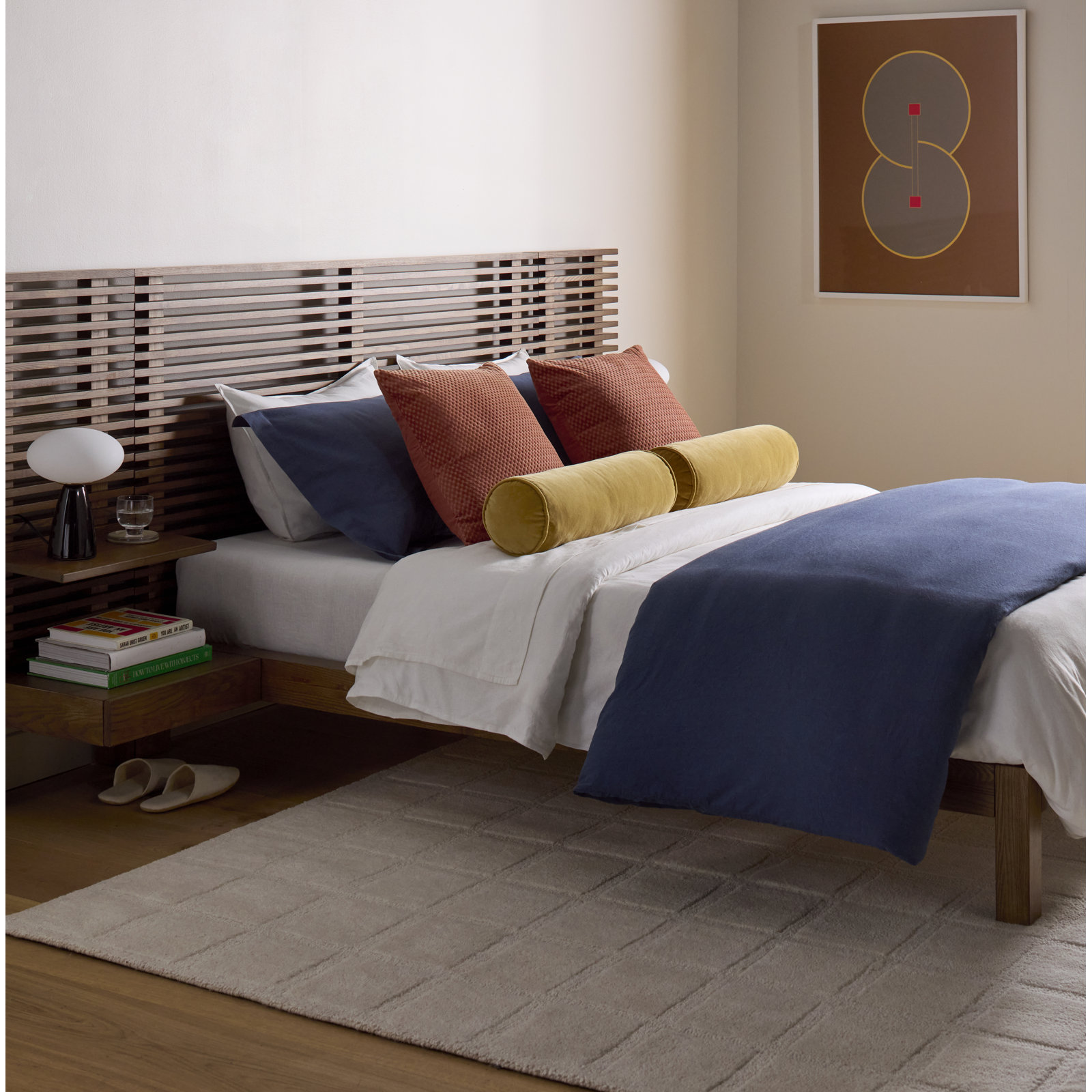 Deane Pillow Cover & Insert Bolster, Brown, Polyester/Pollyfill