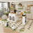 80-Inch Expandable Kitchen Island With Dining Table, Countertop With Power Outlet, Mobile Storage Cart With Cabinet & 2 Drawers, Kitchen Prep Table
