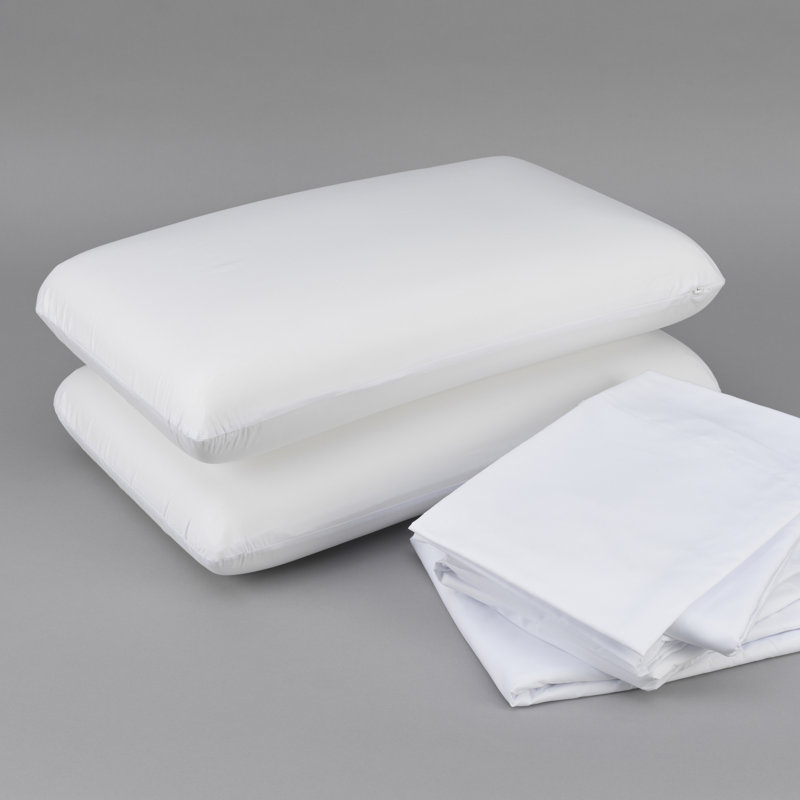 Ensemble de literie complet, Ensemble de draps pour lit simple + 4 pièces supp, Blanc