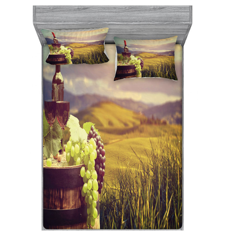 Microfiber Sheet Set, Full Sheet Set with Fitted Sheet