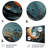 Chyenna " Orange Teal Abstract Spirals II " 5 - Pieces