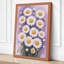 Daisies in Purple Vase Botanical - Wrapped Canvas-792389947-792389949
