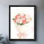 Noir encadré la Saint-Valentin - aquarelle, bouquet de roses, impression sur toile de style aquarelle-389415756