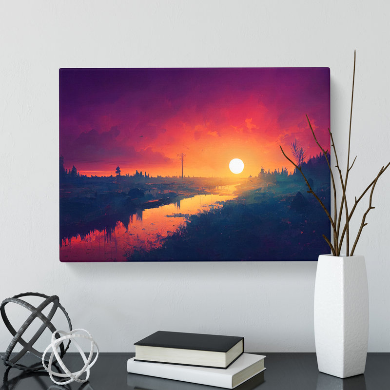 City Sunset - Wrapped Canvas, 35cm H x 50cm W x 3cm D