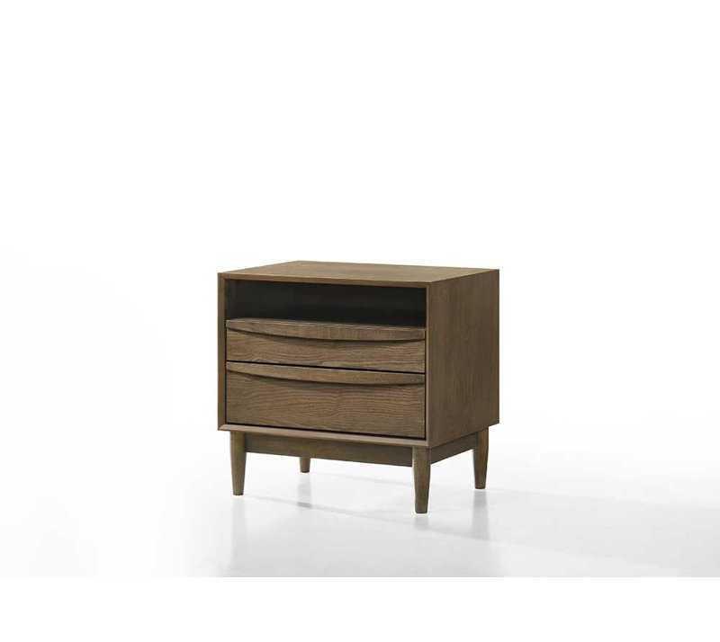 Oscar 58cm W Solid + Manufactured Wood Bedside Table