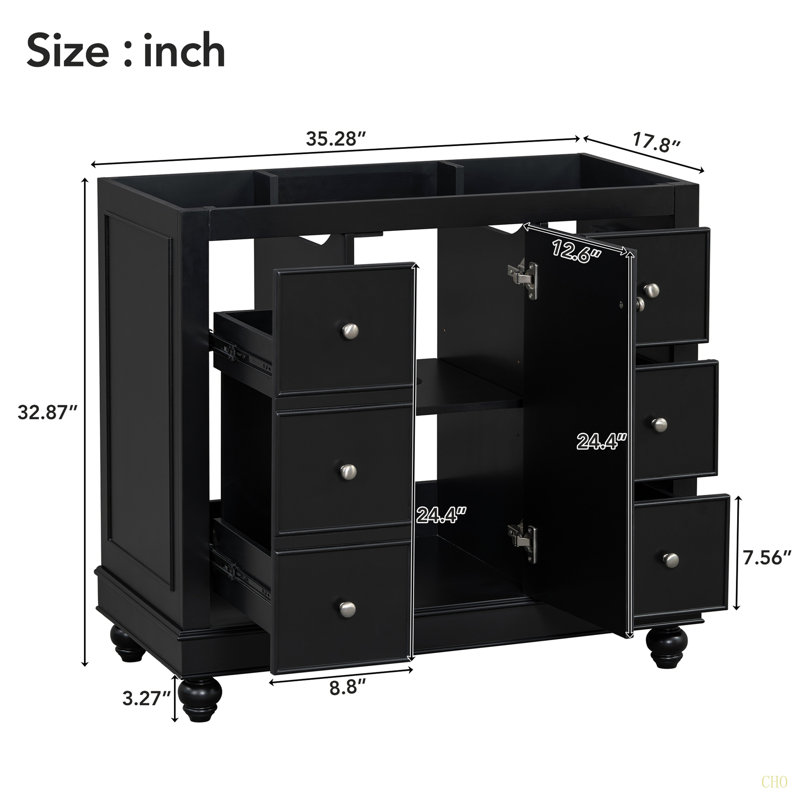 [Cabinet seulement] Meuble-lavabo de 36 po (lavabo non inclus)