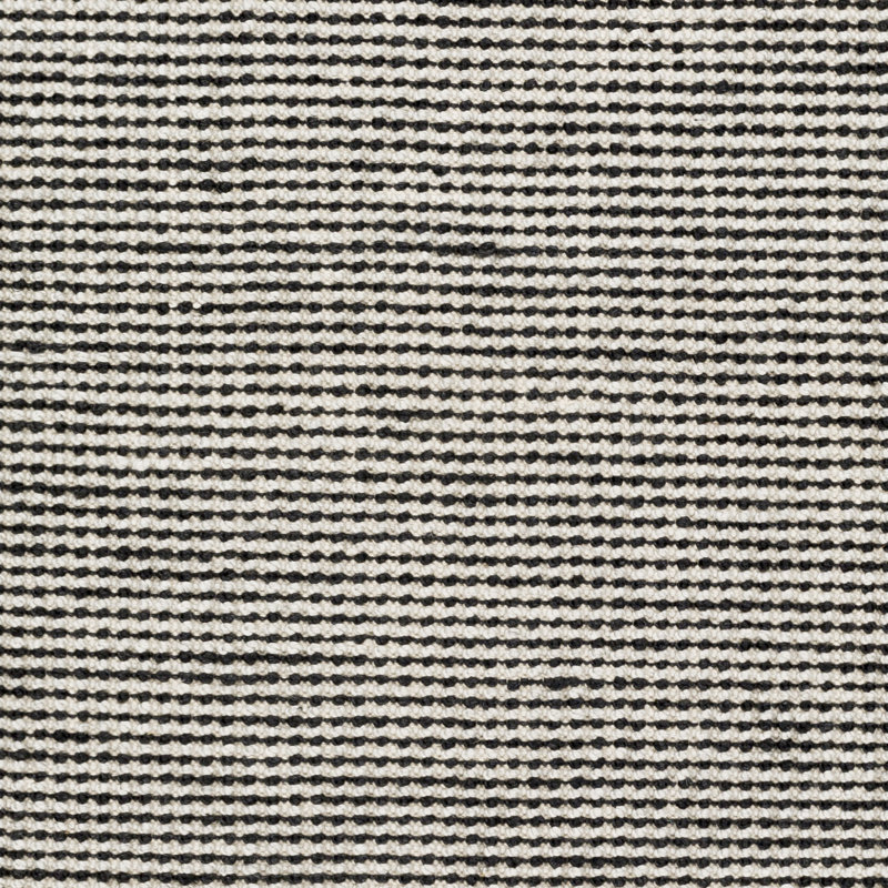 Idis rayé tissé à plat recyclé P.E.T. Tapis intérieur / extérieur noir / gris, Rectangle 6 pi x 9 pi