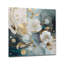 Blue Marble Gold Floral Impressions II - Art mural acrylique floral-11120773