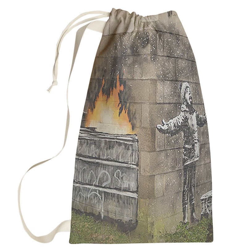 Fabric Laundry Bag with Handles, Small (29" H x 18" W x 1" D)