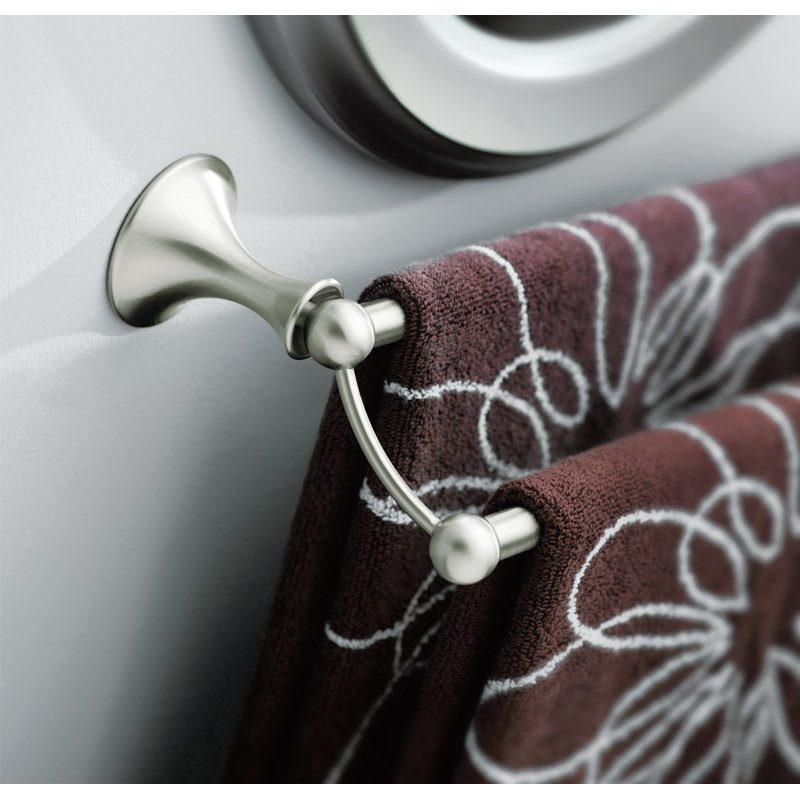 Lounge 24" Wall Mounted Towel Bar, Brushed Nickel