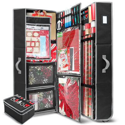 Leiliany Christmas Gift Wrapping Paper Storage Organizer