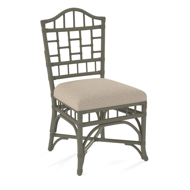 Chippendale Side Dining Chair, Greystone, Eggshell Crypton Performance; 0884-93