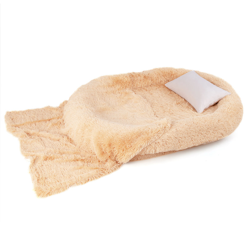 Lit orthopédique pour chien avec couverture souple 68 po x 46 po x 10 po Tucker Murphy Pet ™, Brun