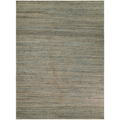 Tapis uni / rayé bleu Durah
