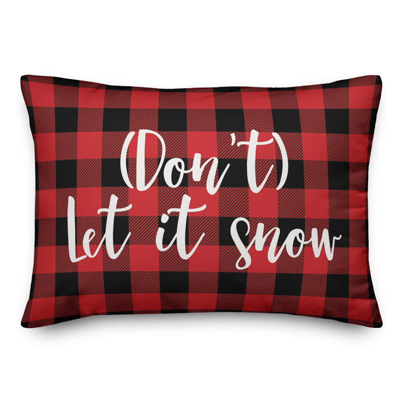  Coussin «Don't Let It Snow in Buffalo Check»