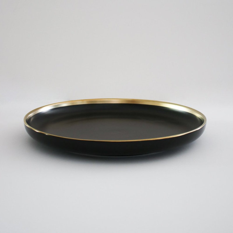 «The Luxury Collection» avec garniture - grande assiette 10 po, Noir et or