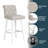 Dorreen Wood And Upholstered Tufted Adjustable Height Swivel Stool-49172511-49172509