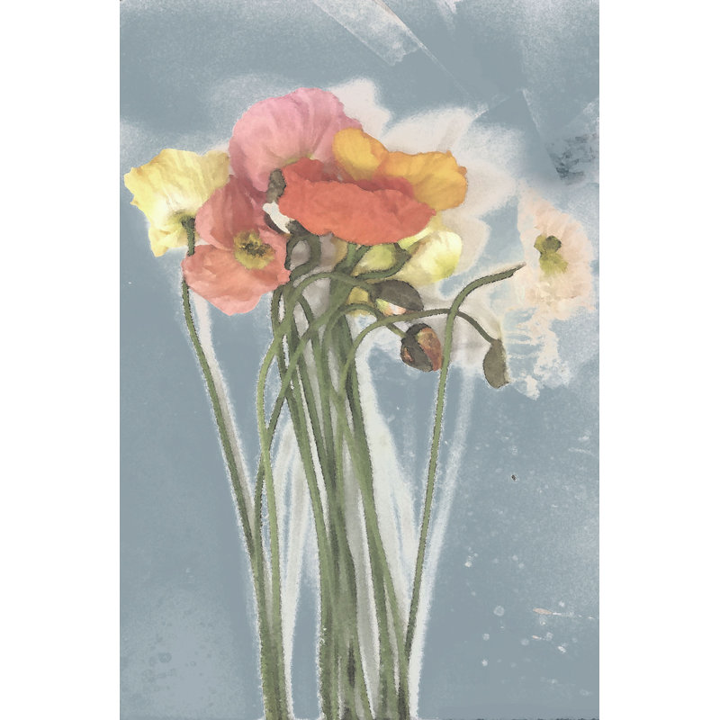 " Poppy Spray III " by Jennifer Goldberger, 12" H x 8" W  