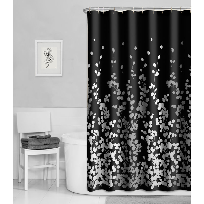 Rideau de douche Thad, Noir / blanc