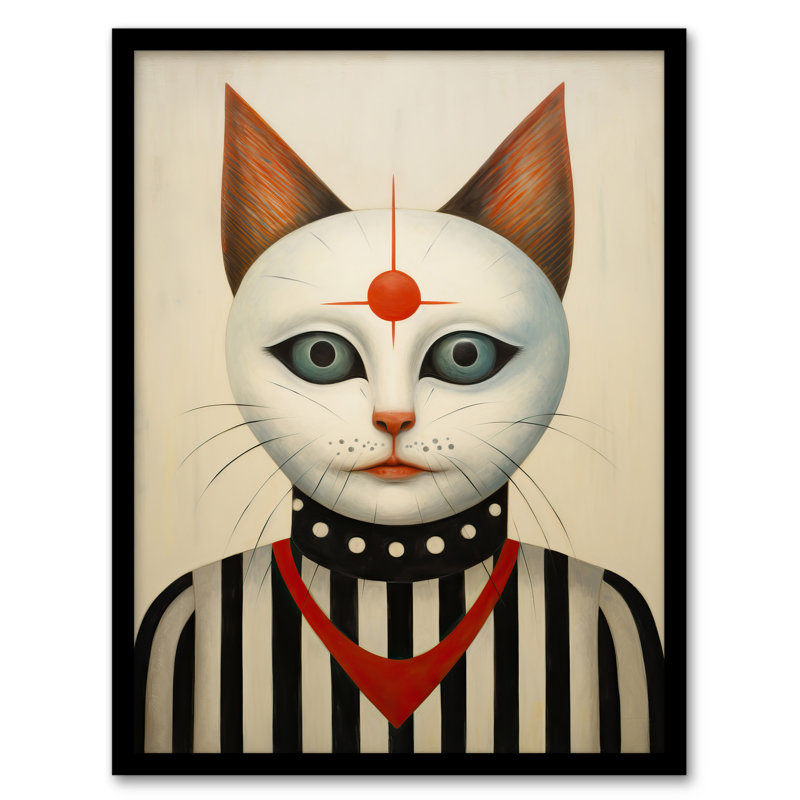 Queen Of All The Cats Futuristic Animal Surreal - Single Picture Frame Print