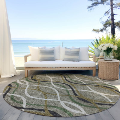 Lamanna Washable Abstract Indoor / Outdoor Rug