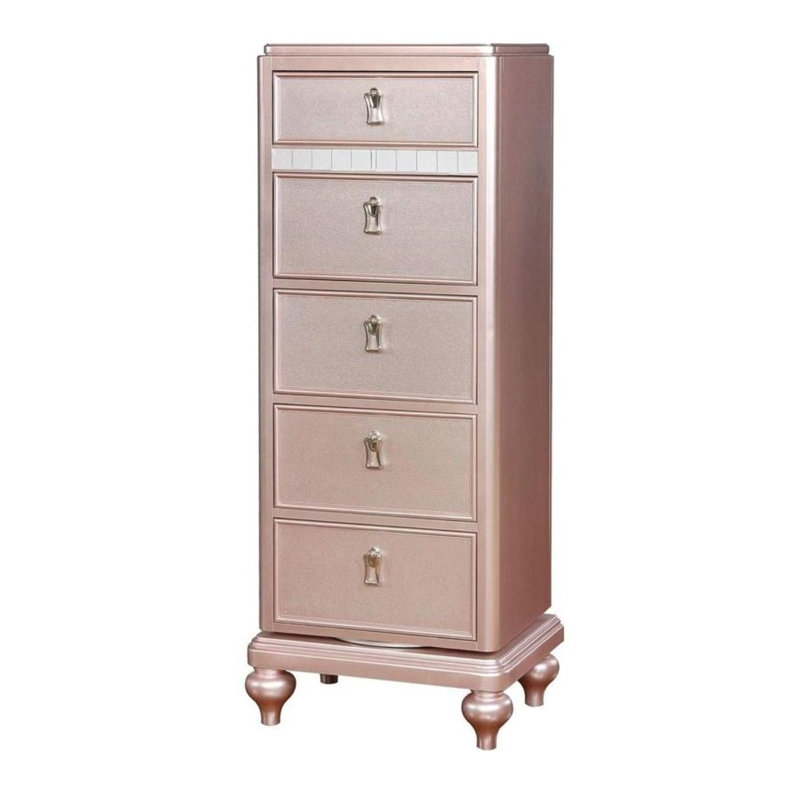 Commode à tiroir contemporaine L 23 po x l 17 po x H 57,5 po Miroir