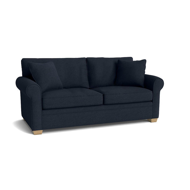 Quaker Upholstered 76'' Sofa, Unfinished, Entice Indigo