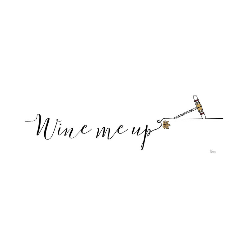 Underlined Wine III by Veronique Charron - Wrapped Canvas Panoramic Print, 30.48 cm H x 91.44 cm W x 1.91 cm D
