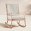 Chaise berçante d'extérieur en bois d'eucalyptus