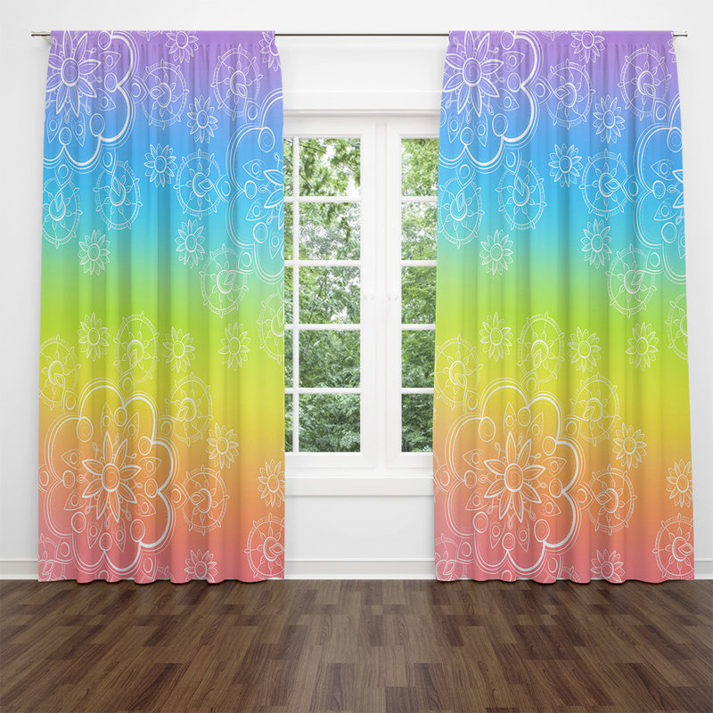 Panneaux de rideaux semi-transparents Ombre, L 40 po x L 61 po