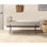 Banc industriel Michalak de 122 cm de long avec coussin et structure en bois massif