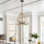 Araya 3-Light BUlbs Woven Rattan Pendant Lamp Black Rope Hanging Pendant Light Fixture