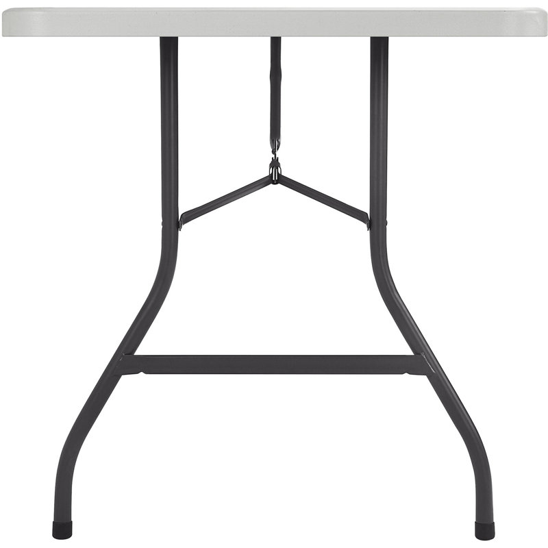Gray Rectangular Banquet Table with Steel Legs, 72"