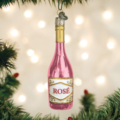 Old World Christmas Blown Glass Ornament for Christmas Tree, Rose Wine