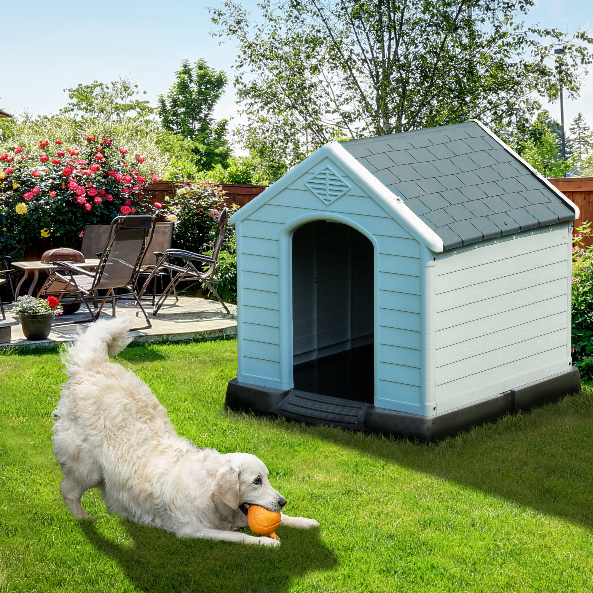 Archie & Oscar™ Shelia Plastic Dog House & Reviews | Wayfair