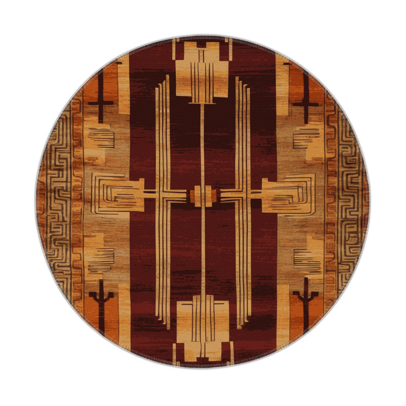 Tapis intérieur et extérieur ArtDeco, Rond 5 pi