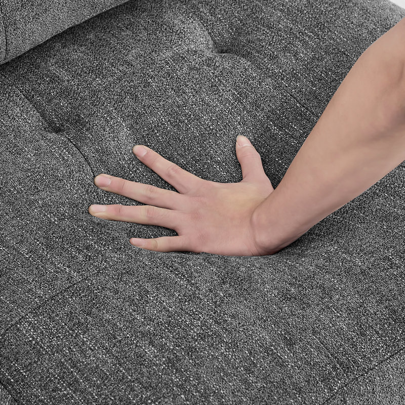 57" Wide Reversible Modular Seating Component Sectional with Ottoman,sectional sofa,sectional couch, Grey Chenille
