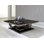 Solid Wood Floor Shelf Coffee Table with Storage