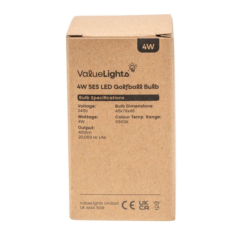 4W Frosted LED Light Bulb, 6500k