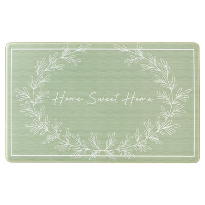 Tapis de cuisine MARTHA STEWART Bloomfield Home Sweet Home bleu 18 po x 30 po